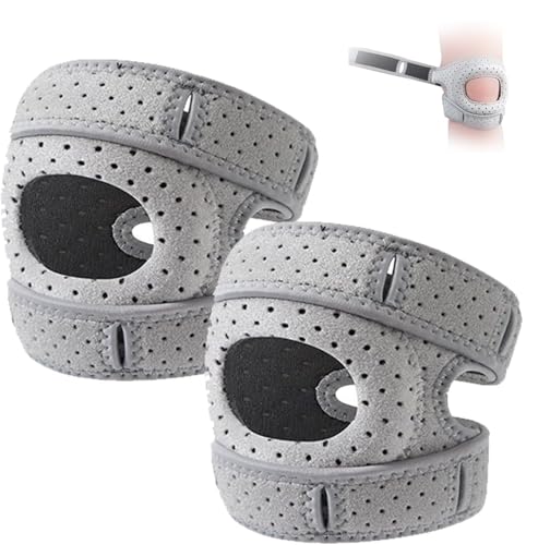 Wellknee Knee Brace for Women Men: Adjustable Knee Support with Patella Knee Brace, Adjustable Tendon Support Sleeve Braces for Meniscus, Osteoarthritis, Orthopedic, Knee Support for Athletes 2PCS