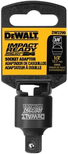 DEWALT 1/2-Inch Square Anvil to 3/8-Inch Square Anvil, Dark Grey (DW2299)