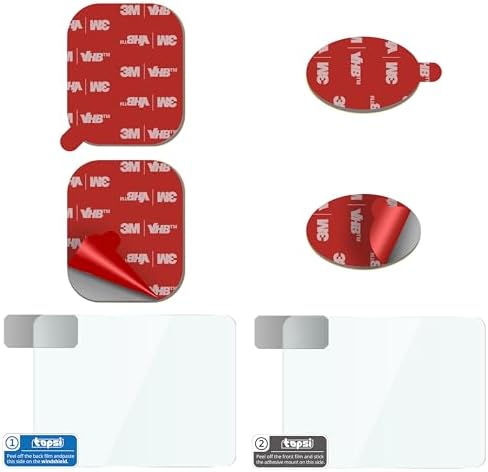 Adhesive Pads & Car Windshield Electrostatic Film for Mounting Nextbase Dash Cam Series 2-122, 222, 322GW, 422GW, 522GW, 622GW