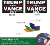 Trump Vance 2024 Flag 3x5 Outdoor Double Sided- Donald Trump President Flags Made In USA 3 Ply Heavy Duty with 2 Brass Grommets for Outside Oudoor