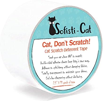 Sofisti-Cat Training Tape, Cat Tape for Furniture, Cat Scratch Deterrent for Furniture, Keep Cats from Scratching Furniture with Our Double -Sided Tape Cat Repellent