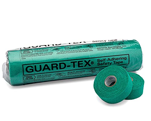 Guard-Tex® Finger Tape 1 inch Green - Self-Adhesive No Residue - 12 Rolls - 90ft Per Roll - 1080ft Total