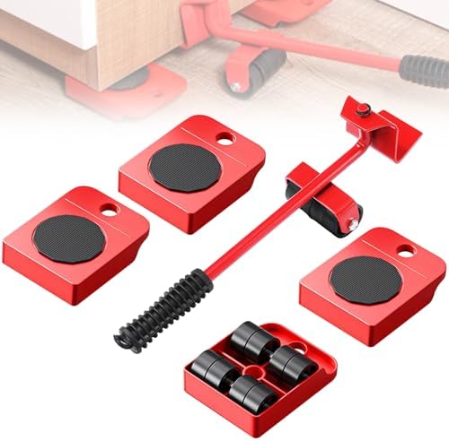 Furniture Lift Mover Tool Set-Furniture Movers with Wheels,Furniture Dolly 4 Wheels,330Lbs Capacity Furniture Lifters,360° Rotation Furniture Mover Dolly with Lifter for Refrigerator,Sofa,Cabinet