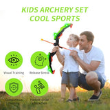 ASMAD Kids Bow and Arrow Set, LED Light Up Archery Toy Set, 10 Suction Cup Arrow, Target & Quiver, Indoor and Outdoor Kids Toys for Children Boys Girls, Christmas Birthday Gifts for Kids(1 Pack)