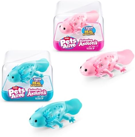 Pets Alive Robo Axolotl Swimming, Electronic Pet Toy (2 Pack) by ZURU
