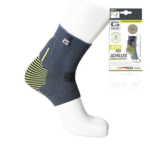 Neo-G Achilles Tendon Support With Silicone Tendon Cushion - Achilles Tendonitis Brace Ankle Support For Men And Women – Targeted Ankle Compression Sleeve - Breathable - Active Plus (Small)