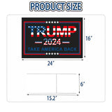 Evermight Large 24"x 16" Donald Trump 2024 Yard sign for President Election with Metal H-Stakes,MAGA Take America Back Signs, Vote for Republican, Double Sided Print for Outdoor Garden Decorations