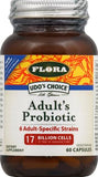 Flora Adult Blend Probiotic Capsules 60 Count - 17 billion CFU - Vegetarian, Gluten Free - For Adults Age 19-54 (Udo’s Choice)