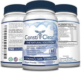 ConstiClear - #1 100% Natural Constipation Relief Supplement - Treats The Underlying Causes of Constipation & Supports Healthy Gut Flora for Long-Term Prevention - 100% Money Back - 1 Bottle Supply