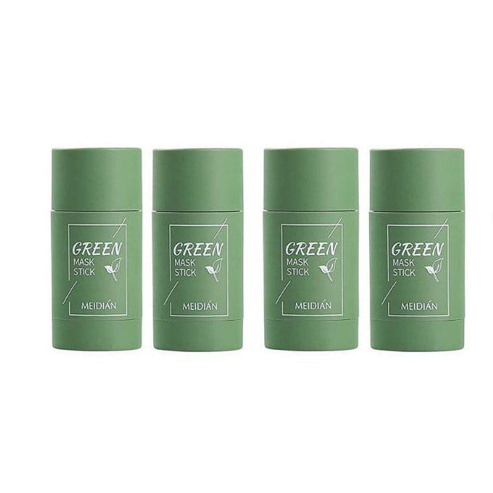 4Pcs Green Tea Mask Stick, Purifying Clay Mask, Blackhead Remover,Poreless Deep Cleanse Mask Stick,Oil Control Face Mask, Skin Det