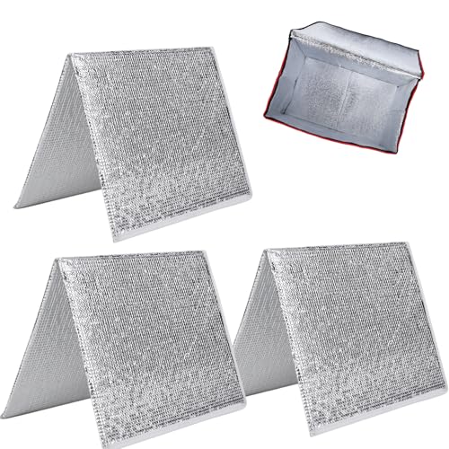 Bodaon 3PK Removable Hard Bottom for 23"W x 14"D Bag, XXX-Large Foldable Insulated Plate for Reusable Grocery Shopping Bags, Sturdy Supporter for Food Delivery Cooler Bag, Board for Catering Doordash