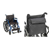 Drive Medical Blue Streak Wheelchair with Flip Back Desk Arms & DMI Wheelchair Bag Provides Storage on Wheelchairs and Transport Chairs for Elderly and Disabled