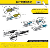 Rain-X 5079281-2 Latitude 2-In-1 Wiper Blades, 26 Inch Windshield Wipers (Pack Of 1), Automotive Replacement Windshield Wiper Blades With Patented Rain-X Water Repellency Formula