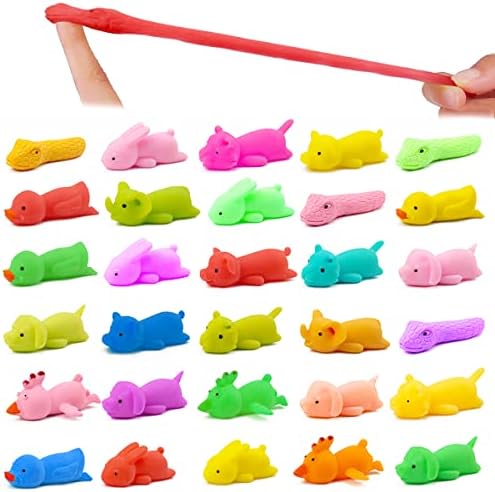 30 Pcs Slingshot Animals Finger Toys, Catapult Toys as Fun as Slingshot Chicken, Cute Shapes, More Colors, Great for Flying Games and Party Favors.