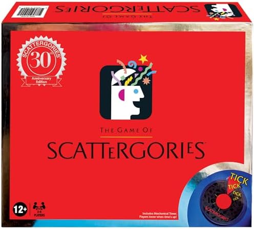 Scattergories 30th Anniversary Edition with Electronic Timer by Winning Moves Games USA, Timeless Family Game Enjoyed by Millions for ages 12 and up, 2-6 Players (1229)