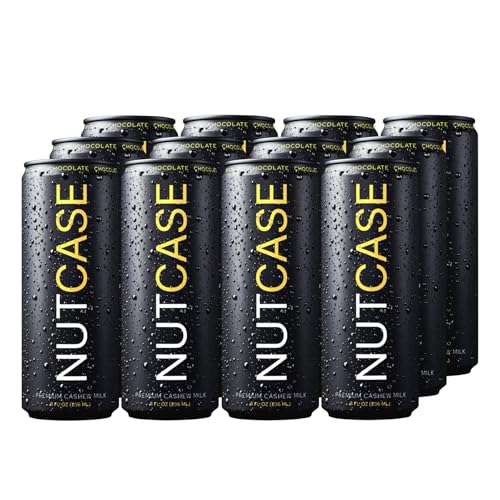 Nutcase Premium Cashew Milk | Better-for-you | No Sugar Added | 5g Protein | Plant Based | Healthy | Dairy Free | 12 x 8oz (12 Pack, Chocolate)