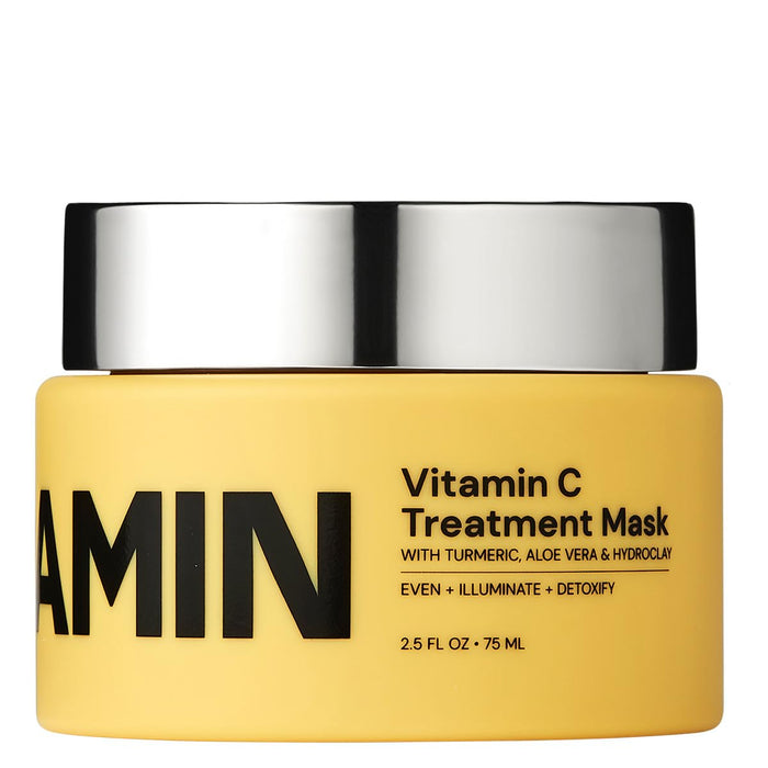 Gleamin Vitamin C Clay Mask No Brush - 10-Minute Treatment, Turmeric Clay Face Mask Skin Care, Deep Cleansing Pores - Facial Improves Uneven Tone, Post-Blemish, Visibly Brighten, Scarring and Texture