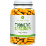 Antler Farms – 100% Pure Organic Turmeric Curcumin, 130 Capsules, 95% Curcuminoids & Black Pepper Extract, Enhanced Absorption – Vegan, Non GMO, No Gluten, Soy or Dairy