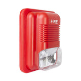 Fire Alarm Siren Security Horn Buzzer 12VDC 24V Sound and Light Fire Warning Strobe Siren for Single Action Manual Pull Station or Alarm System