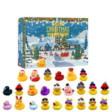 Advent Calendar 2024, Christmas Rubber Duck Set,Fun Rubber Duck Advent Calendar Toys, 24 Days Joyful Christmas Countdown, Suitable for all kinds of people, Holiday Party Gifts, Decorations (B1PCS)