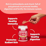 Feel Great USDA Organic Superfood Reds Powder Polyphenols Supplement | Digestive Support Including Bloating Relief | Fruit and Veggie Supplement.