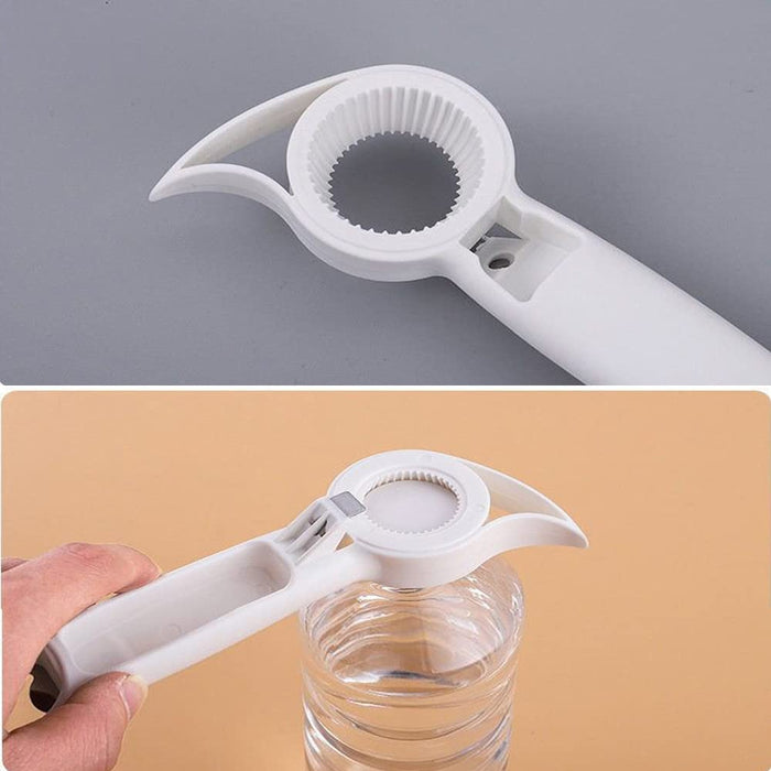 New 4 in 1 Multi Function Can Opener Bottle,Multi Kitchen Tool for Jelly Jars,Wine, Beer and other,Bottle Opener to Protect the Nail Use for Children,Elderly and Arthritis Sufferers (2Pack)