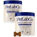 Petlab Co. Joint Care Chews - High Levels of Glucosamine for Dogs, Green Lipped Mussels, Omega 3 and Turmeric - Dog Hip and Joint Supplement to Actively Support Mobility (Value 2 Pack)