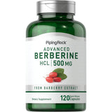 Piping Rock Berberine Supplement 500mg | 120 Capsules | Berberine HCL from Barberry Extract | Non-GMO, Gluten Free