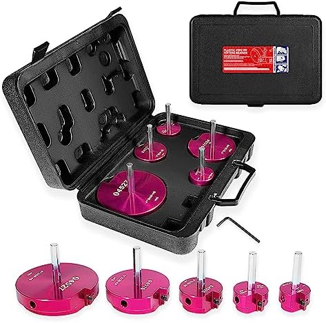 5-Piece Plastic Pipe Reamer Tool Kit for PVC, CPVC & ABS Fittings,Includes 1.25", 1.5", 2", 3", 4" Reamers,Compatible with Standard 1/2" Drills,3/8" Hex Shaft, for Exhaust, Drain, Water Pipes Cleaning