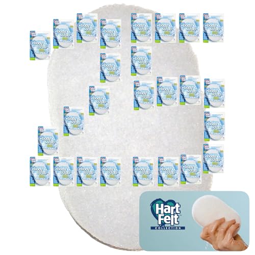 Bath Sponges for Shower | Oval Body Wash Scrubber for Exfoliating Skin | Clean and Refresh Body, Back & Arms | Chemical-Free Body Sponge | Made in USA - Pack of 25