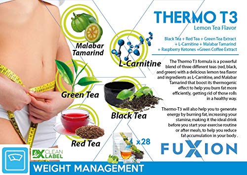 FuXion Thermo T3,Delicious Lemon Tea Flavor(Thermo TT3, 28 Sachets)