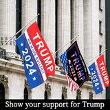 Trump 2024 Flag, 3x5 Feet Trump Flag Take American Back & NO MORE BULLSHIT,Trump Flag with Brass Buttonhole 100D Polyester Yarn UV protection Fade Resistant for Indoor Outdoor