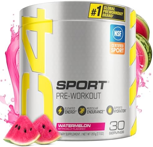 Cellucor C4 Sport Pre Workout Powder Watermelon - Pre Workout Energy with Creatine + 135mg Caffeine and Beta-Alanine Performance Blend - NSF Certified for Sport 30 Servings
