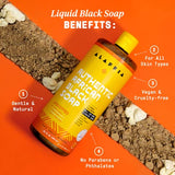 Alaffia Skin Care, Authentic African Black Soap, All in One Liquid Soap, Moisturizing Face Wash, Sensitive Skin Body Wash, Shampoo, Shaving Soap, Shea Butter, Unscented (2 Pack-32 Fl Oz Ea)