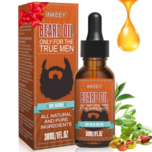 Beard Growth Oil for Men - Beard Conditioner Oil Rich in JOJOBA Oil & Sweet Almond Oil Multiple Natural Extracts - Beard Softener and Care-Strengthens & Moisturizes Beard (1 Fl Oz, Azure)