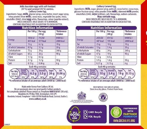 Cadbury Creme Egg & Caramel Egg 8 Pack 320g