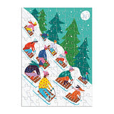 Galison Louise Cunningham Merry and Bright 12 Days of Christmas Advent Puzzle Calendar from Galison - Includes 12 80-Piece Puzzles, 5” x 7” Each, Unique Holiday Jigsaw Puzzle Set, Great Gift Idea