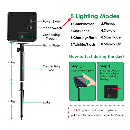 Super-Long 2-Pack Each 85FT Solar String Lights Outdoor, 480 LED Extra-Bright Solar Christmas Lights Outdoor, Waterproof Green Wire 8 Modes Solar Lights for Outside Garden Decorations (Warm White)