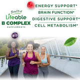 Lifeable Vitamin B Complex Gummies for Adults | with Vitamin C | Great Tasting Vitamin B Gummies | for Energy and Nerve System | Vegan B Complex Vitamins for Women, Men | 90 Gummies