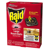 Raid Double Control Large Roach Baits, For Indoor Use, Kills Roaches for 3 Months, 8 Count (Pack of 6)