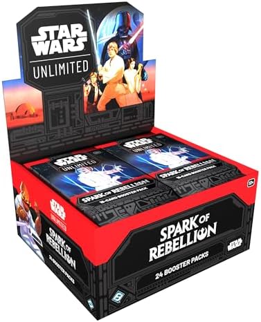 Star Wars: Unlimited TCG Spark of Rebellion Booster Display (Set of 24 Booster Packs) - Trading Card Game for Kids & Adults, Ages 12+, 2+ Players, 20 Min Playtime, Made by Fantasy Flight Games