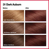 Revlon ColorSilk Beautiful Color Permanent Hair Color, Long-Lasting High-Definition Color, Shine & Silky Softness with 100% Gray Coverage, Ammonia Free, 31 Dark Auburn, 3 Pack