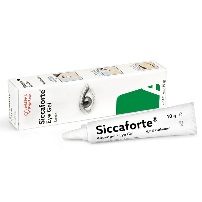 Siccaforte Eye Gel with Carbomer | Smooth, Moisturizing for Fresh Eyes | Soothing and Sore Eyes | Comfortable on Eyes for Day Time Use