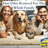 Eliminates Urine Odors – Controls Cat, Dog, Pet & Human Smells from Carpet, Furniture, Mattresses, Grout and Pet Bedding & Concrete. Biodegradable Enzymes 32 Oz. Spray