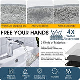 4P Magnetic Refrigerator Water Drip Tray Catcher Mat Kitchen Splash Guard Catcher Absorbent Fabric Drying Mat Pads Compatible with Ge,Whirlpool,Samsung Refrigerator Water&Ice Dispenser Accessories