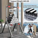 DOBESTS Foldable Power Tower Dip Station Pull Up Bar Station Adjustable Multifunction Fitness Tower Station Training Equipment Home Outdoor, Stable Triangular Structure