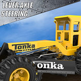 Tonka Steel Classics, Road Grader – Made With Real Steel and Sturdy Plastic, Grader Tractor Toy, Yellow Friction Powered, Boys and Girls Ages 3+, Construction Truck, Toddlers, Birthday Gift, Christmas