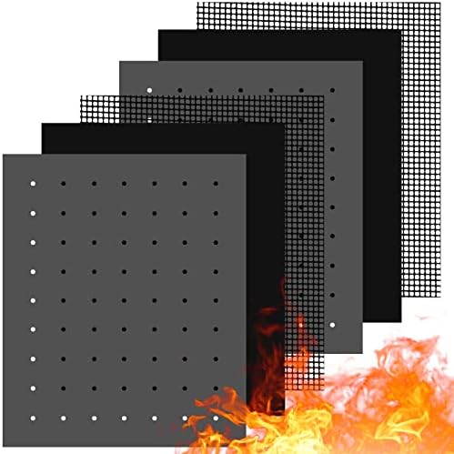 6 Pack Reusable Liners for Toaster Oven Non Stick Fryer Mat Air Fryer Oven Liners Easy Clean Toaster Mat Compatible with Cuisinart, Ninja, Kalorik Microwave(12 x 14 Inch)