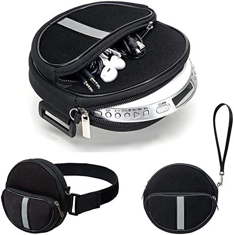 Portable CD Player Holder with CD Case, Water Resistant Fanny Pack with Wrist Strap for Women & Men (6.5inch).