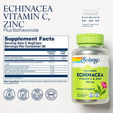 SOLARAY Echinacea Vitamin C & Zinc 850mg Plus Bioflavonoids, Echinacea Capsules for Healthy Immune Support, Vegan, Lab Verified, 60-Day Money-Back Guarantee, 50 Servings, 100 VegCaps